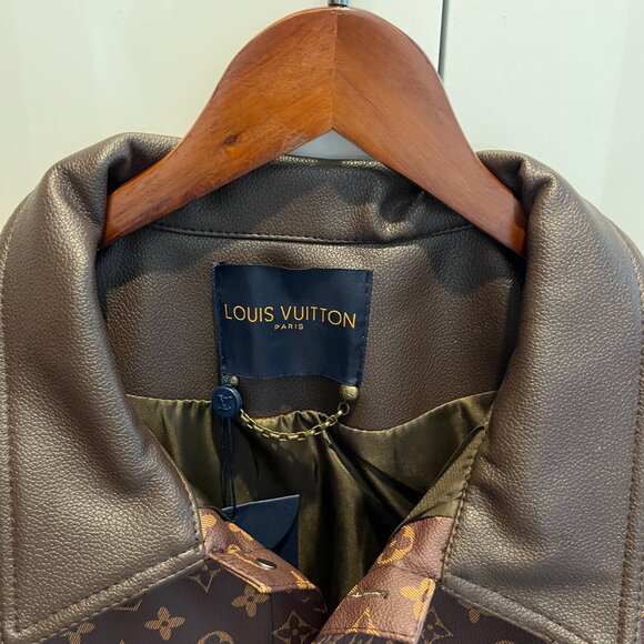 Louis Vuitton Brown Patchwork Leather Jacket - Picture 2 of 7
